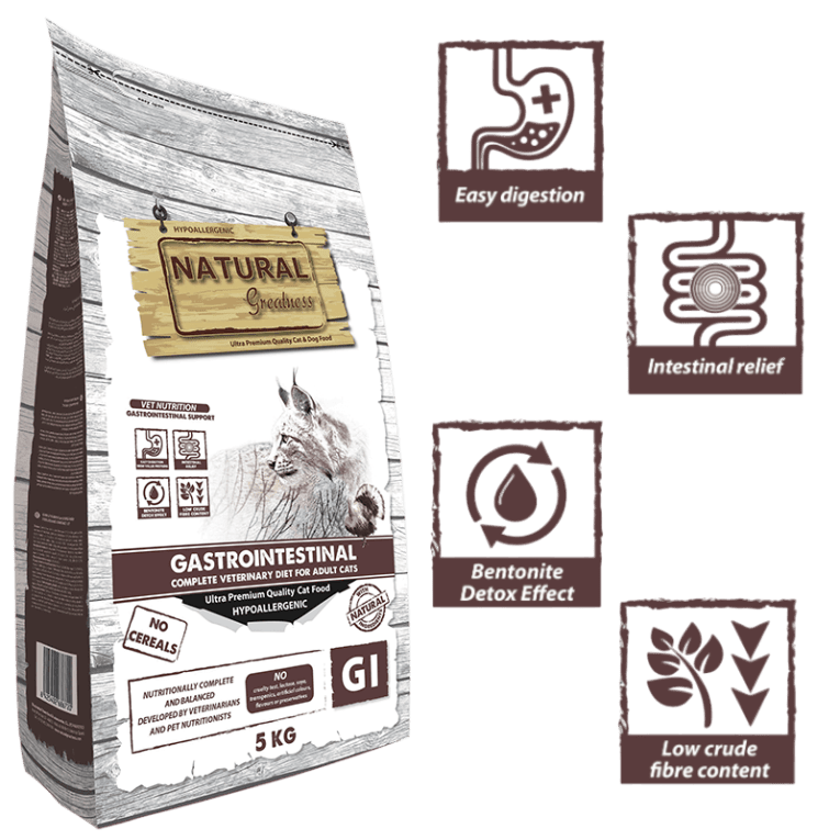 Saco de pienso gastrointestinal Natural Greatness para gato