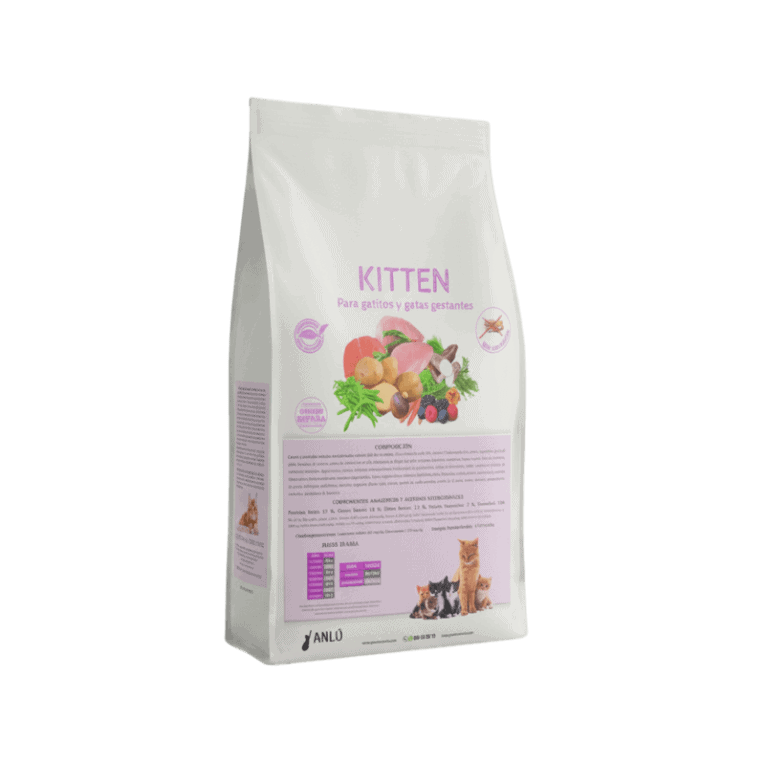 Saco de pienso Anlú Grain Free Kitten de salmón y pollo para gatitos