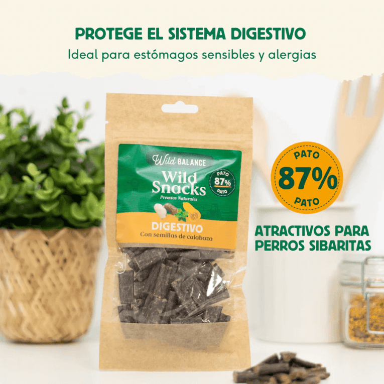 Wild Snacks Digestivo de Pato para perro