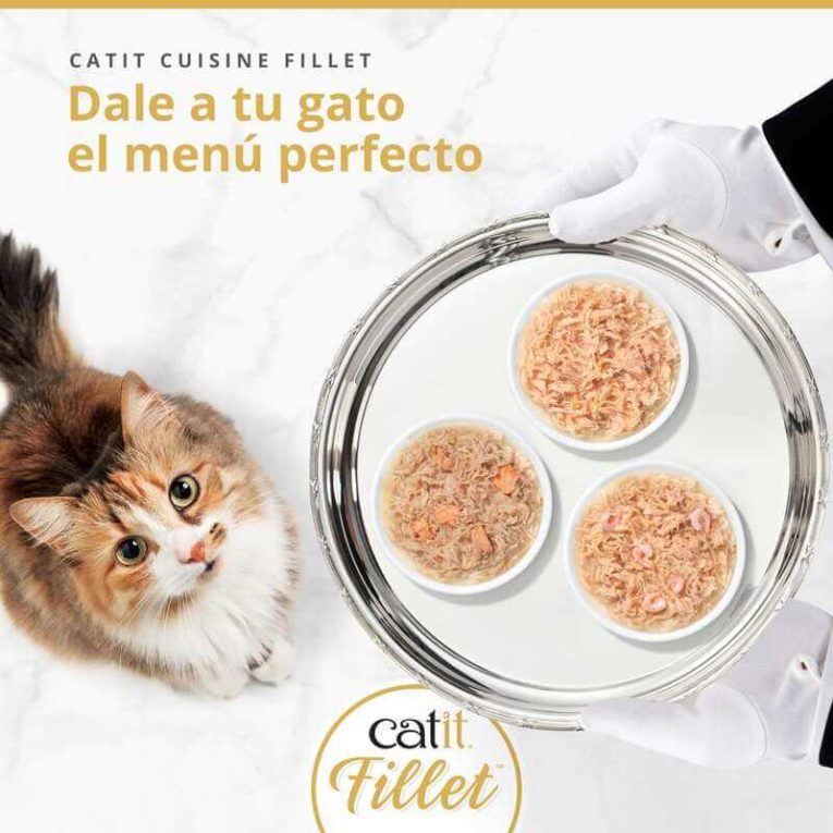 Cuisine Fillet Filetes de Pollo Desmenuzado en Caldo para gato, detalle