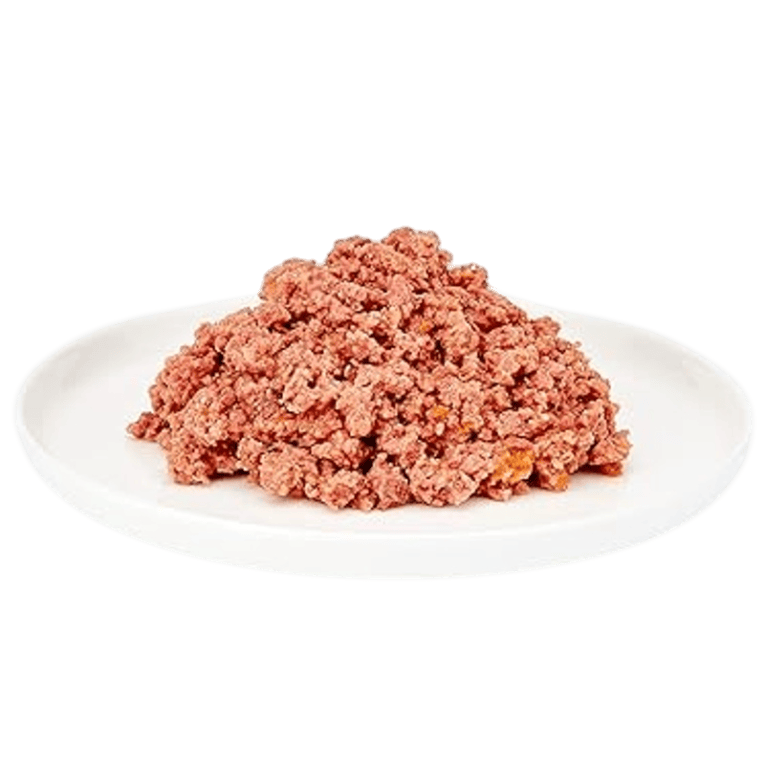 Ternera y Pavo con Zanahorias Pat&eacute; MjAMjAM para gato, detalle