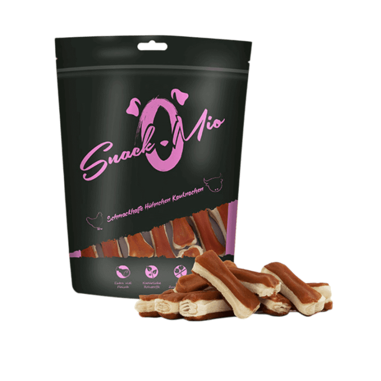 SnackOMio Huesitos de Pollo y Ternera para perro