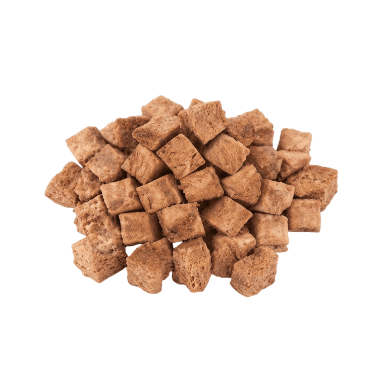 Cubos de salmón fresco liofilizado para perro y gato