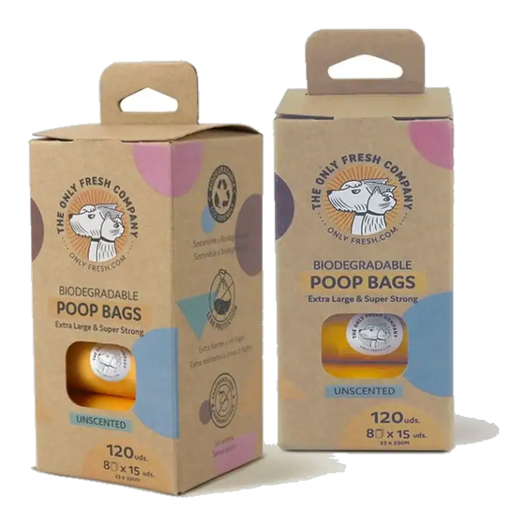 Bolsas biodegradables para perro, detalle