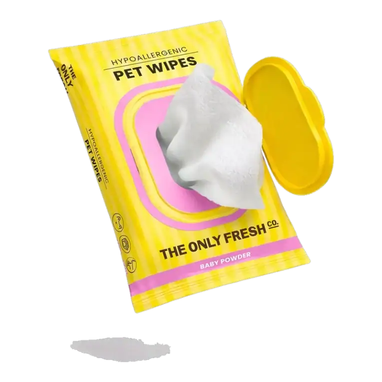 Toallitas baby powder para perro y gato, detalle