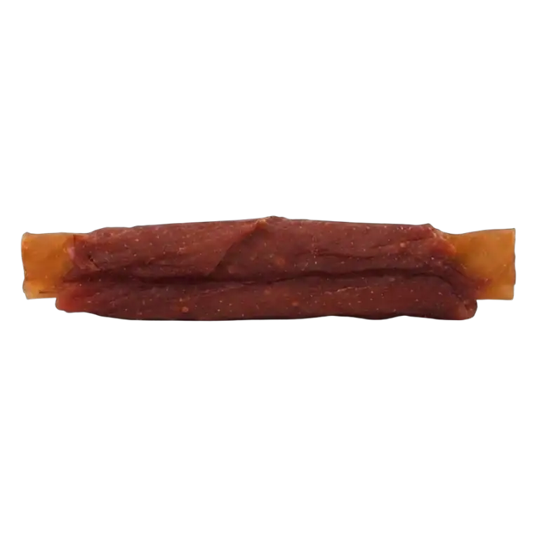 Snack rollito de piel de ternera envuelto en pato para perros
