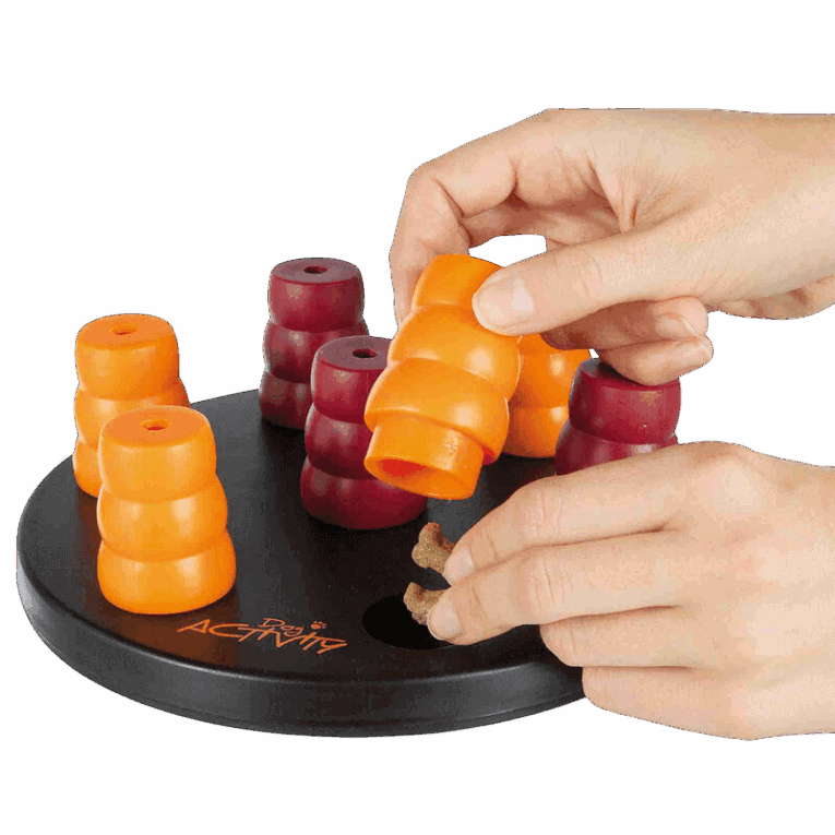 Juego Interactivo Mini Solitario Azul para perro, detalle