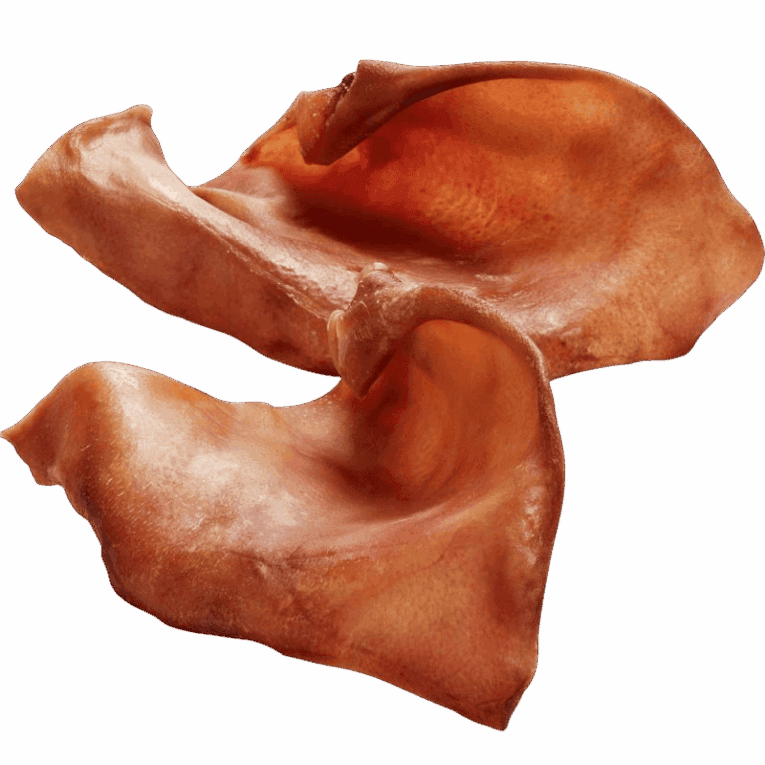 Oreja de cerdo deshidratada sin pelo, masticable natural para perro
