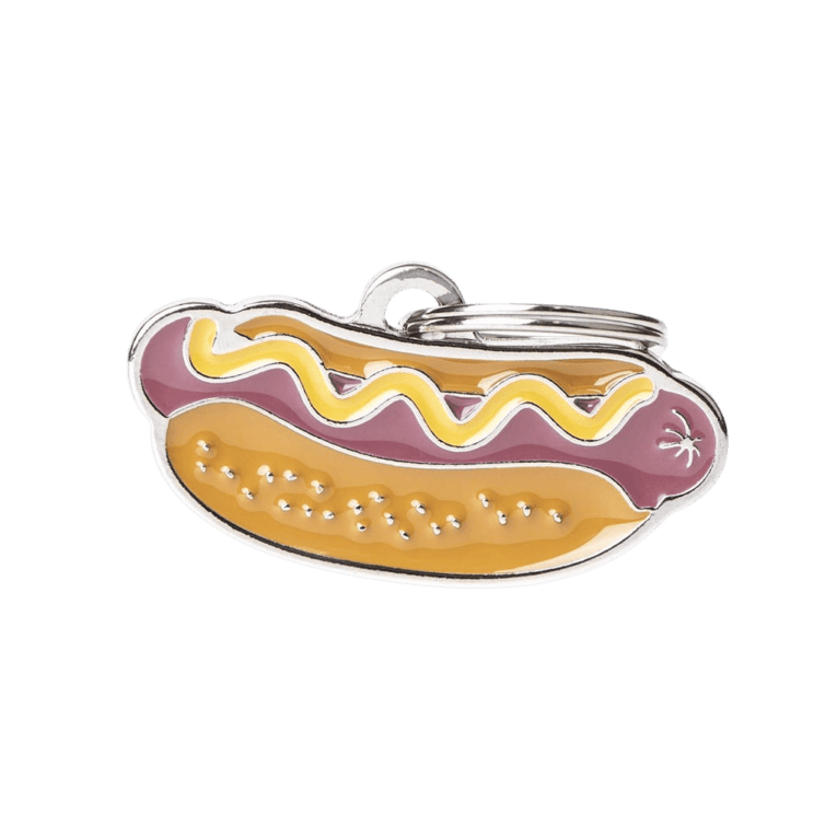 Placa de Identificación Hot Dog para perro