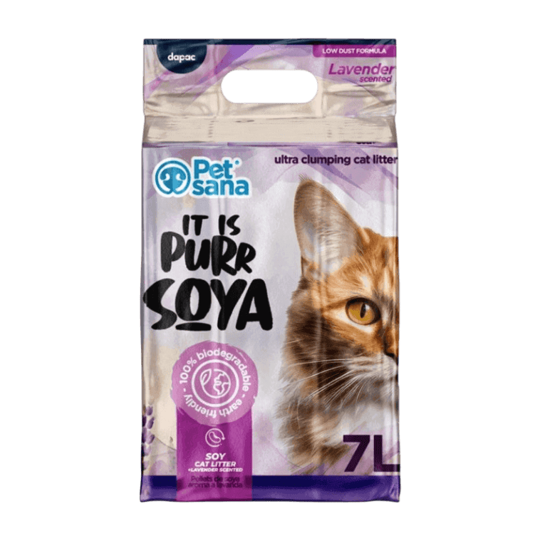 PetSana Arena Aglomerante Purr Soya con Aroma a Lavanda para gato