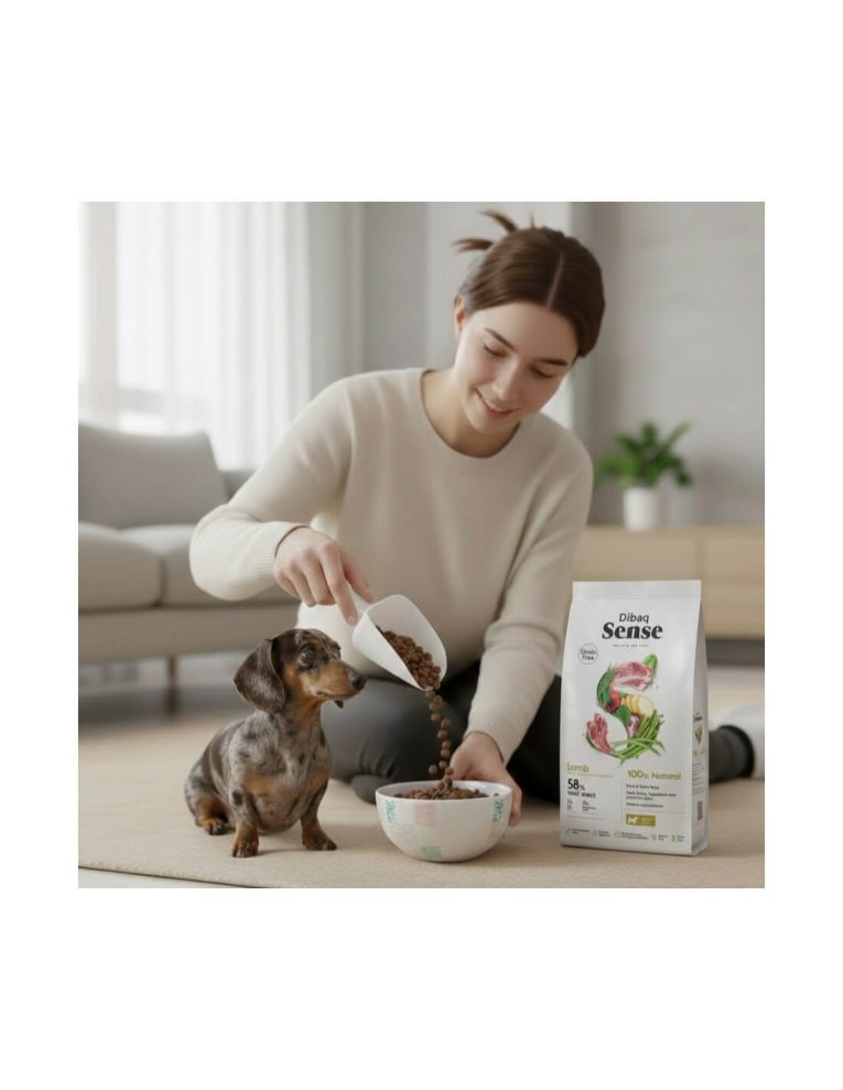 Pienso Dibaq Grain Free de cordero mini para perro, detalle