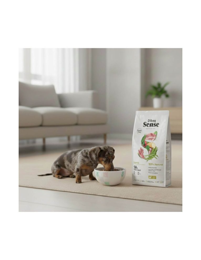 Pienso Dibaq Grain Free de cordero mini para perro, detalle