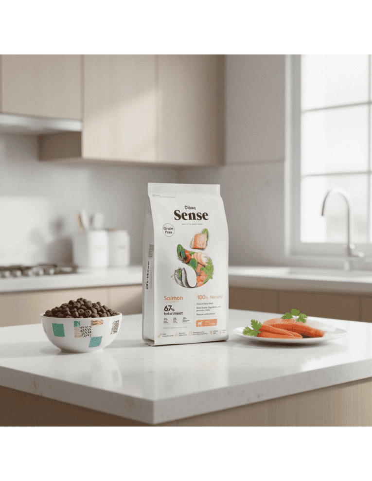 Pienso Dibaq Grain Free de salmón para perro, detalle