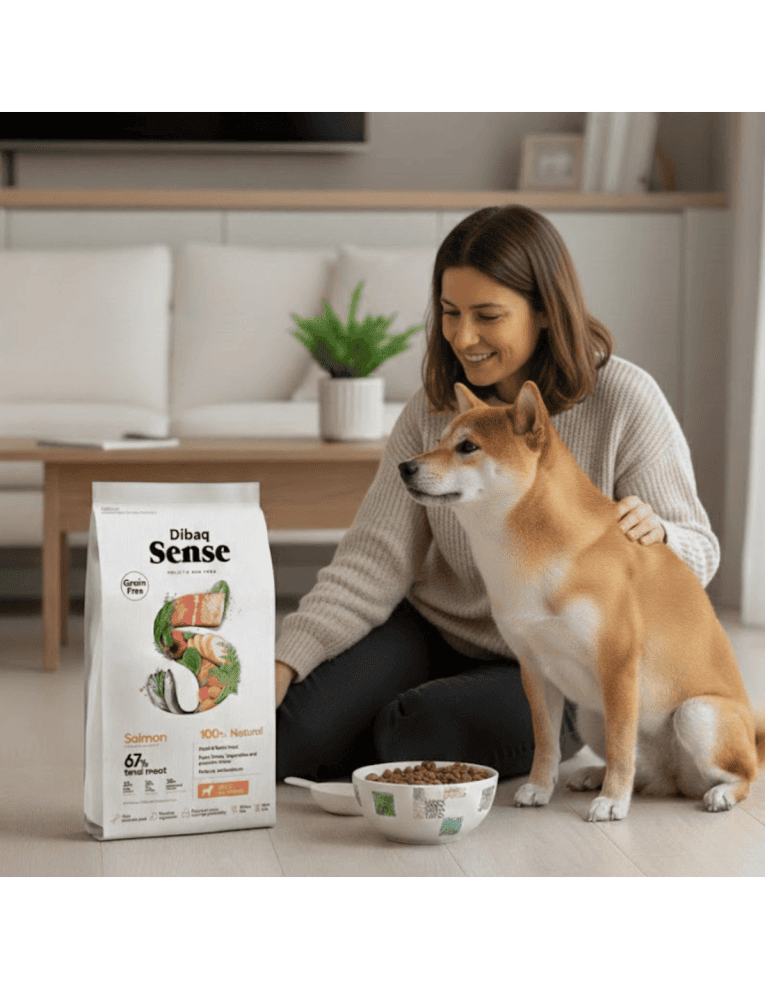 Pienso Dibaq Grain Free de salmón para perro, detalle