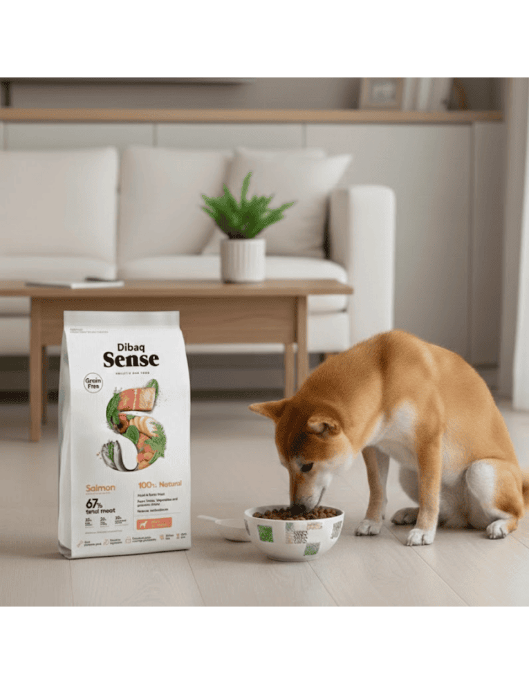 Pienso Dibaq Grain Free de salmón para perro, detalle