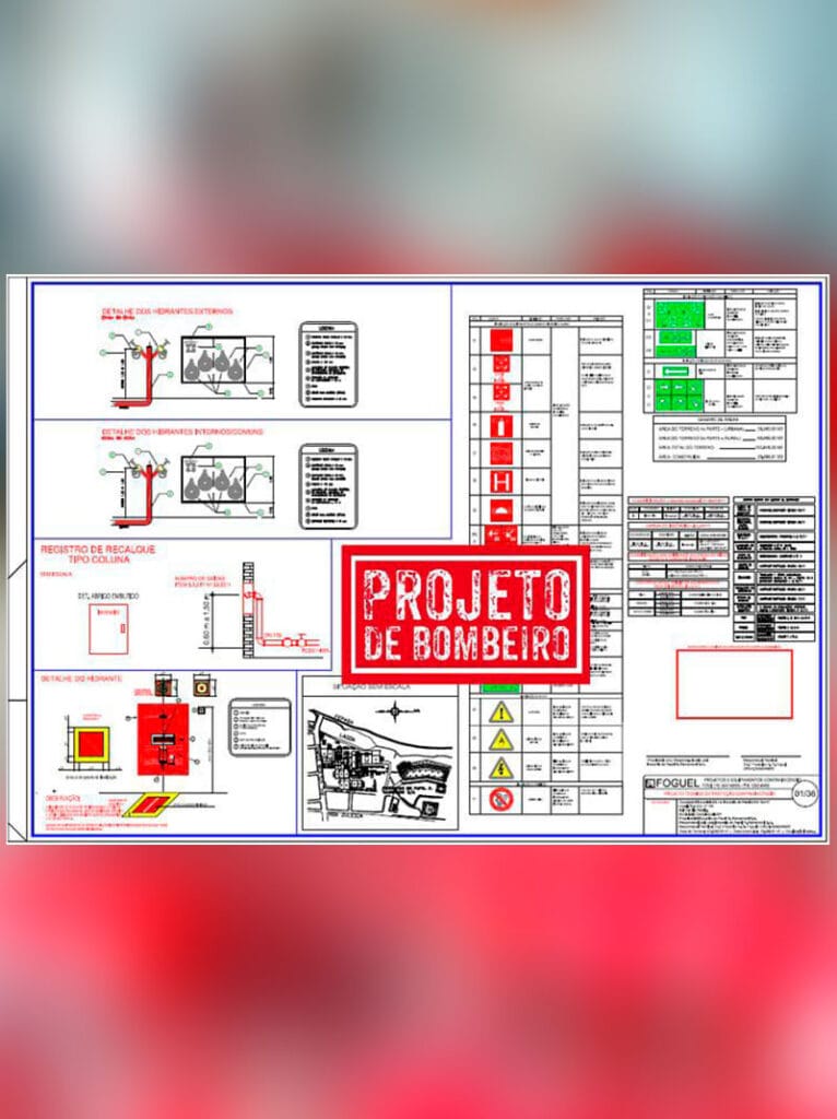 Imagem de um projeto anti-incêndio.