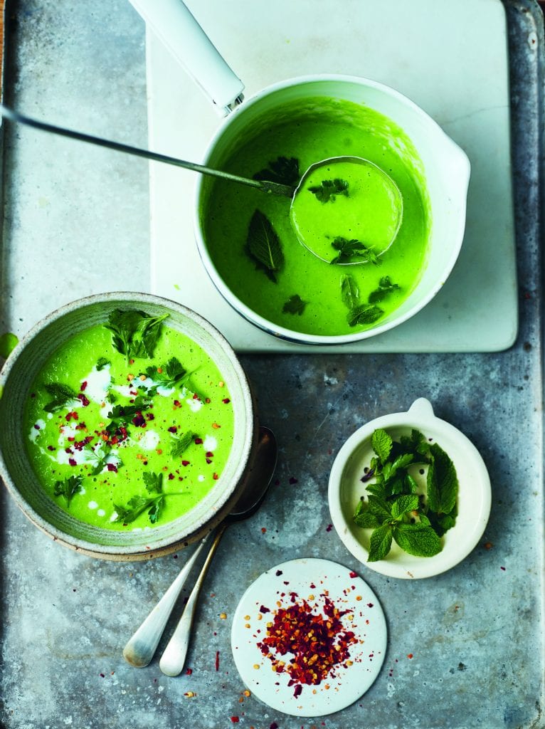 Vegan herby pea soup recipe