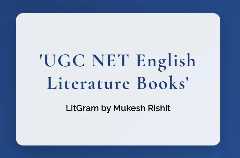 UGC NET English Literature Books