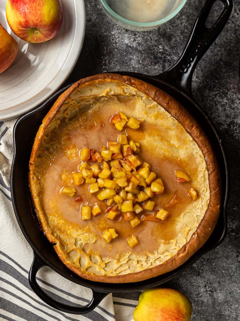 Apple Dutch Baby with Sugar Glaze