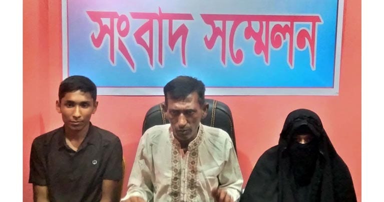 কুষ্টিয়ায় মিথ্যা মামলার তদন্তের দাবিতে সংবাদ সম্মেলন