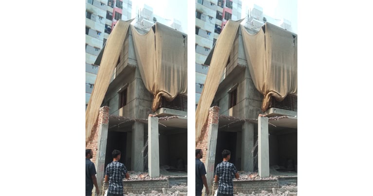 রাজধানীর উত্তরা ডিয়াবাড়ি রাজউকের উচ্ছেদ অভিযান