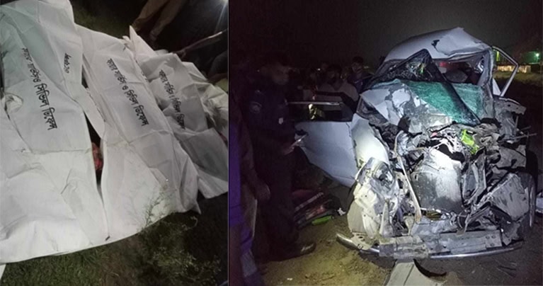 সিরাজগঞ্জে ট্রাক-মাইক্রোবাস সংঘর্ষে চারজনের মৃত্যু