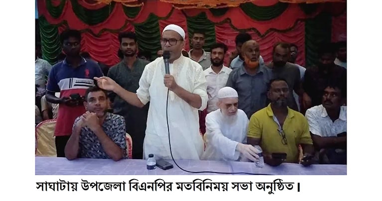 সাঘাটায় উপজেলা বিএনপির মতবিনিময় সভা অনুষ্ঠিত