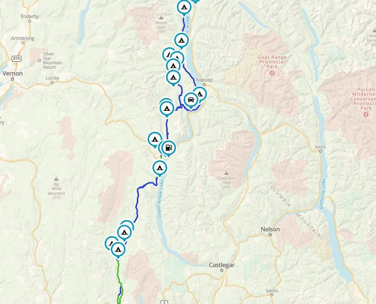 a map Granby Whatshan Edgewood shelter bay
