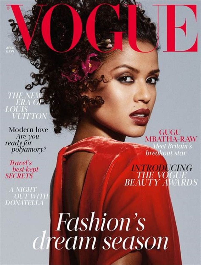 Vogue cover feature example for a luxury fashion brand