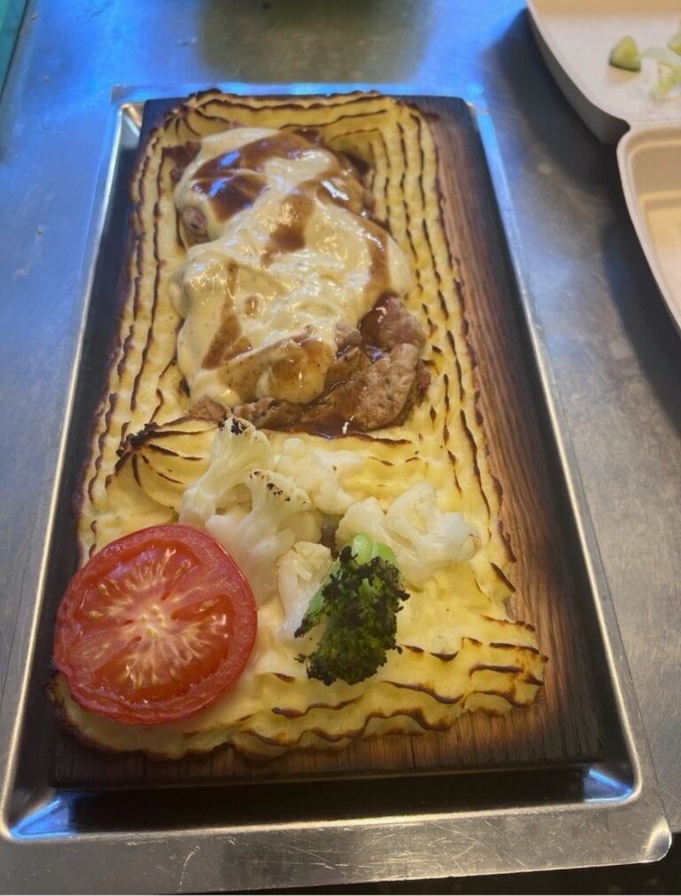 Plankstek med oxfilé och grönsaker