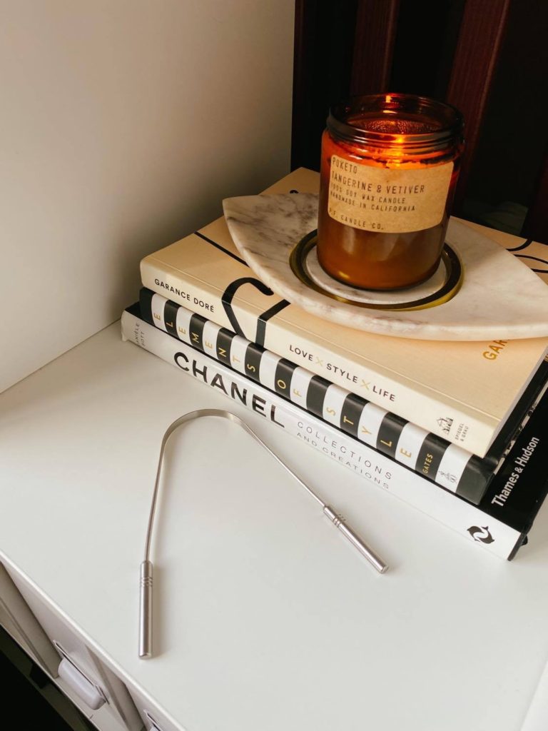 What are the benefits of using a tongue scraper? Tongue Scraping 101 featured by top LA lifestyle blogger, Tea Cups & Tulips