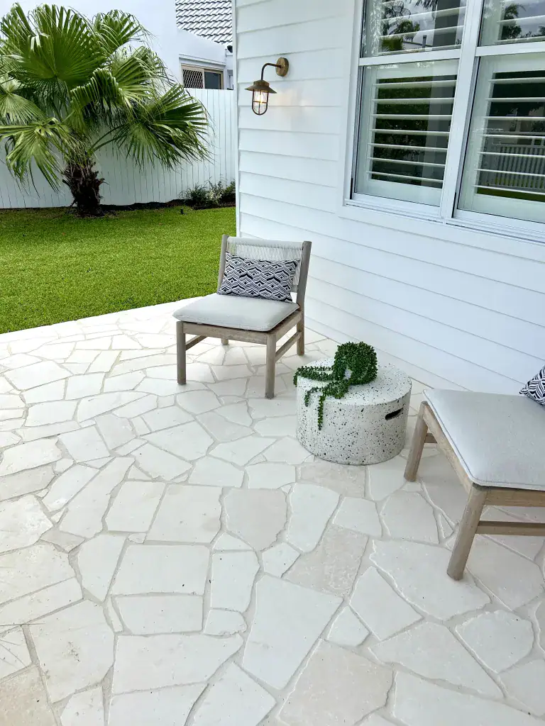Hotham limestone paver, crazy paving