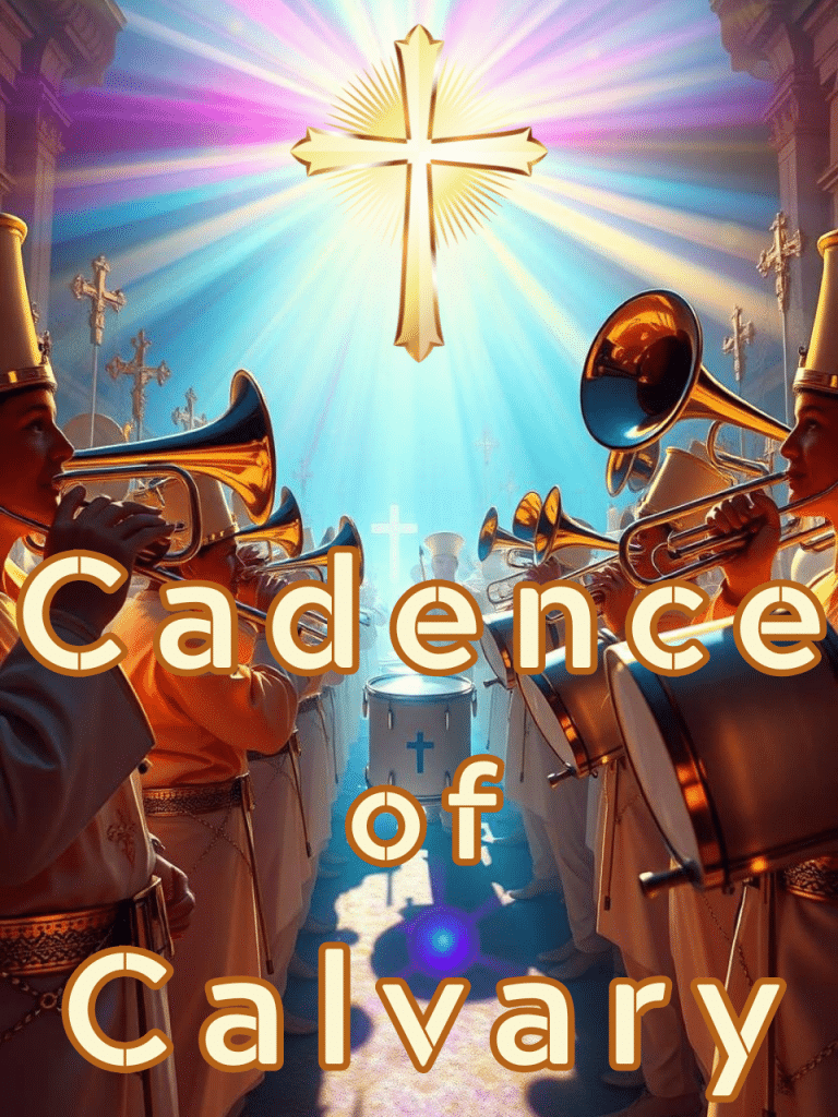 Cover of Cadence of Calvary worship album by FtB Ministries featuring symbolic imagery of rhythm and redemption