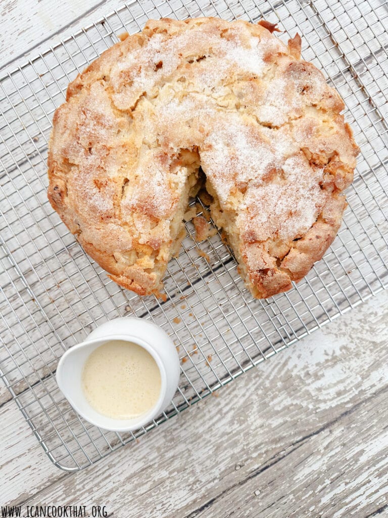 Irish Apple Cake with Whiskey Cream Sauce