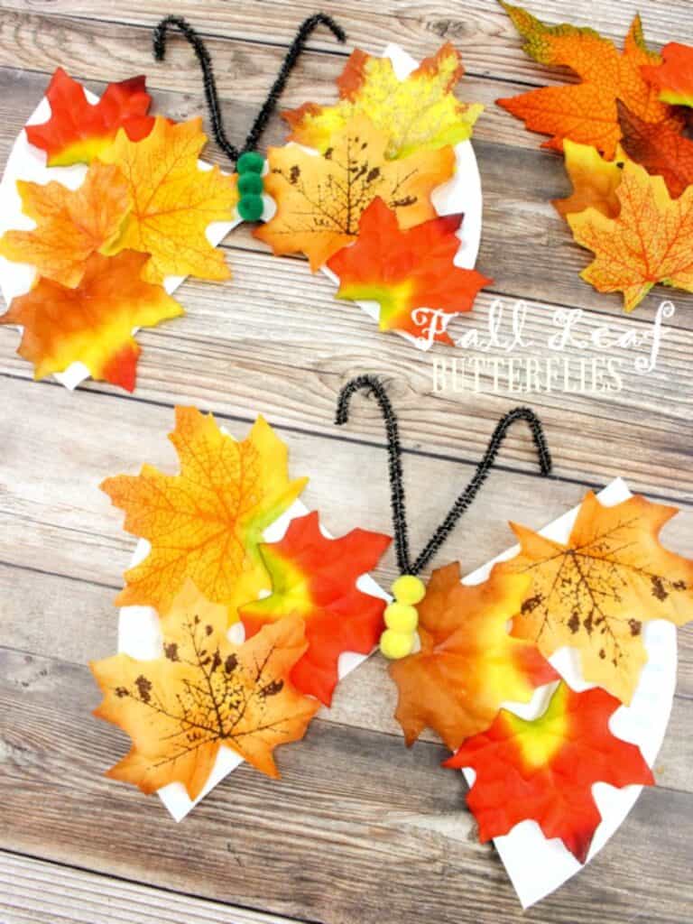 butterflies with fall leaf wings