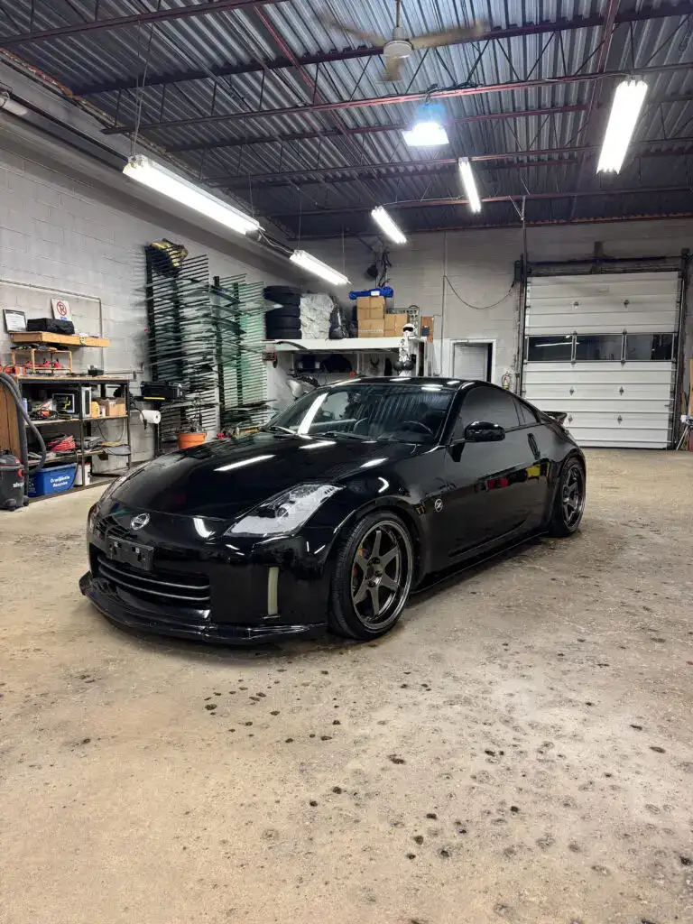 Nissan 370z after receiving a paint correction brining back its true shine