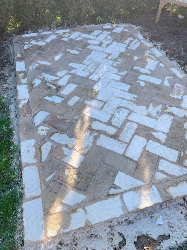 red brick paving