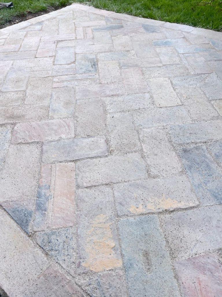 red brick paving