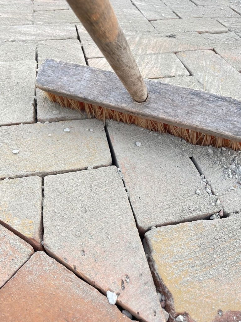 red brick paving