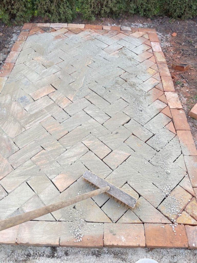 red brick paving