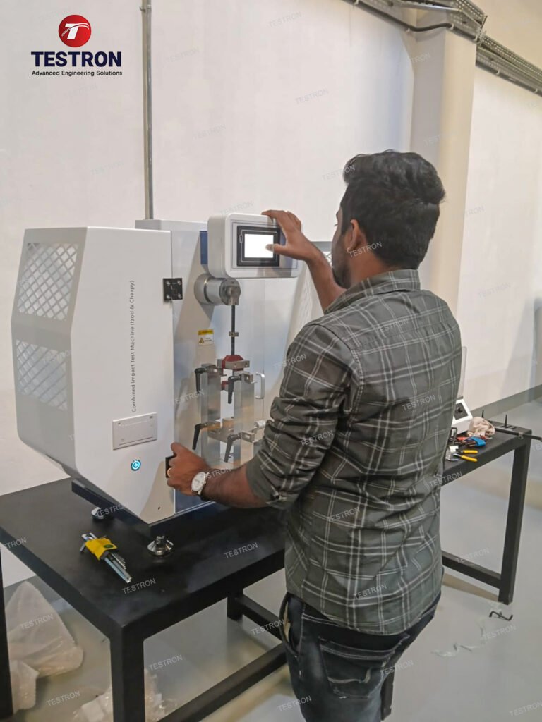combined impact-test machine and notch maker