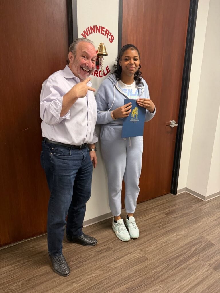 Returning Houston client celebrating new case victory