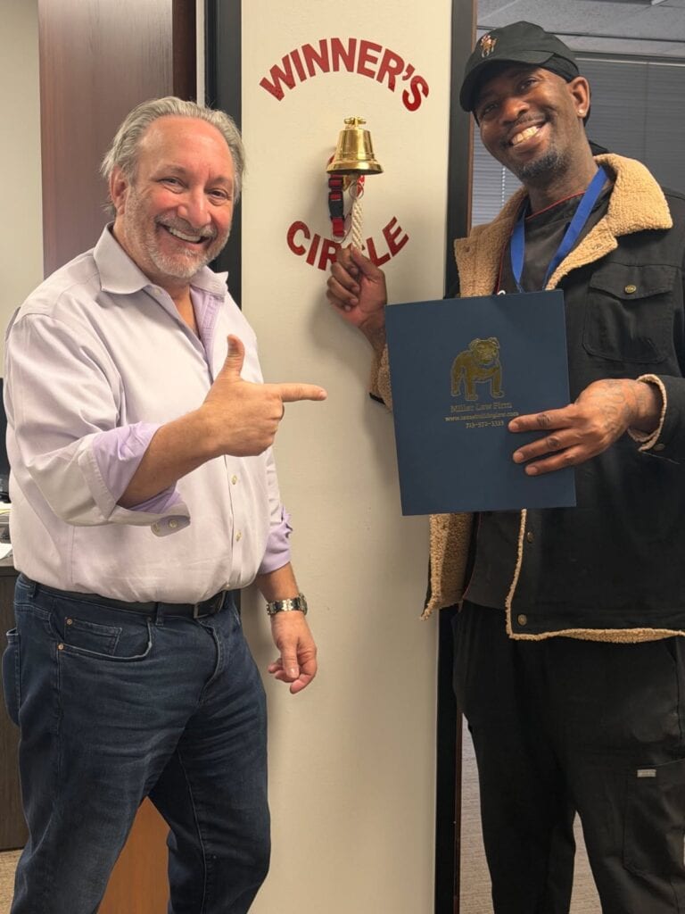 Houston client celebrating accident claim victory