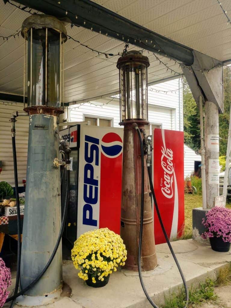 Trout Lake gas station fuel pumps