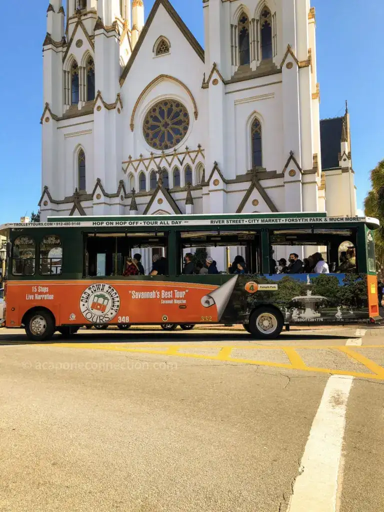 Trolley Tour in front of St. John's Cathedral