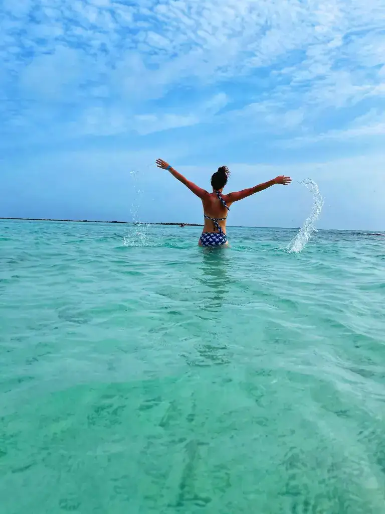 Andrea Capone in Baby Beach Aruba