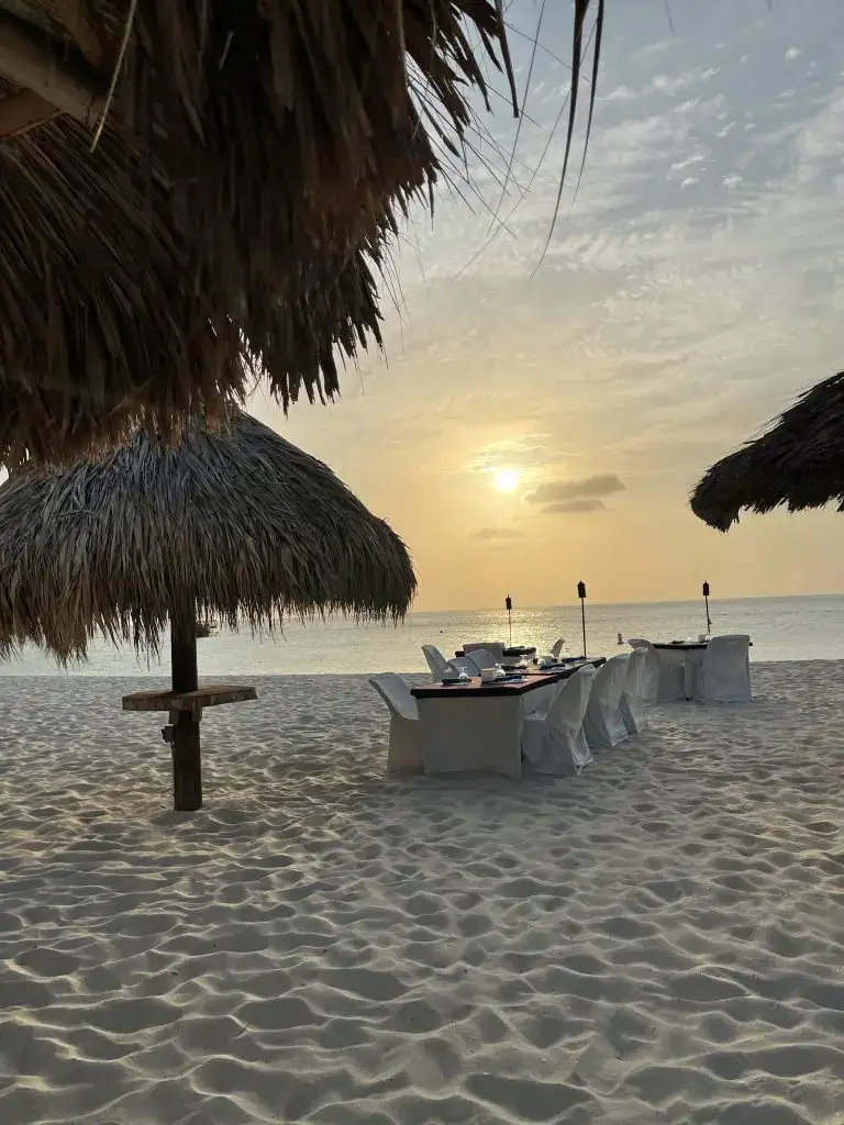Eagle Beach Aruba Tables on the Beach