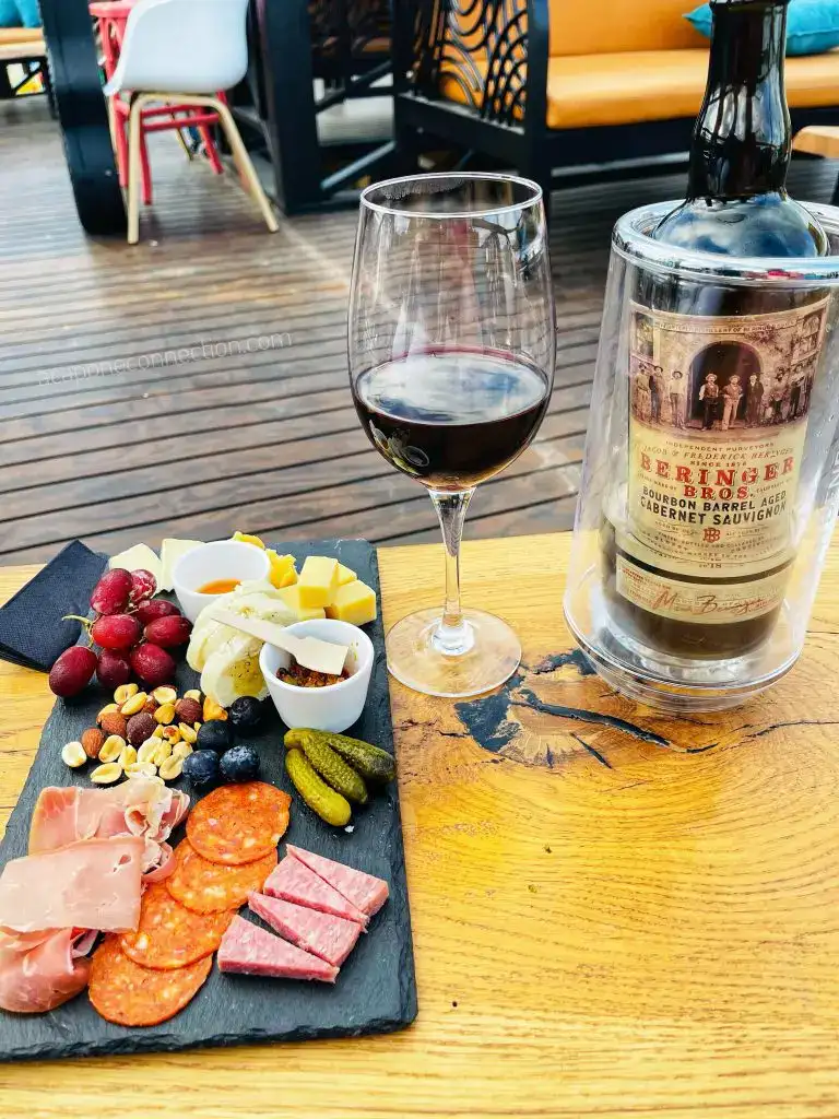 Charcuterie Board and wine