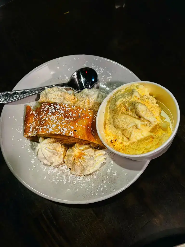Apple Strudel and Ice Cream