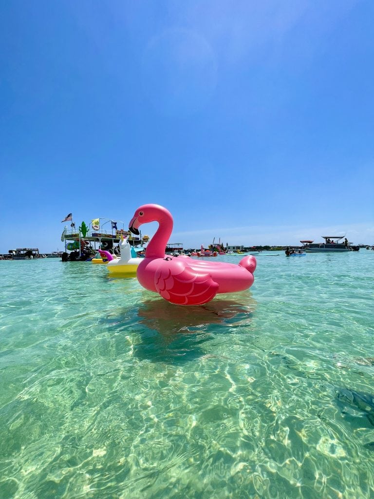 Flamingo Float Crab Island Destin Florida